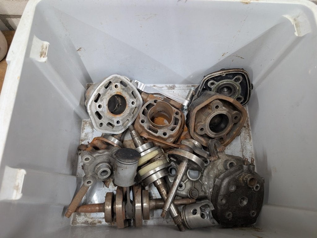 Partij Polini 50cc Minarelli horizontaal LC + krukassen, Ophalen, Gebruikt, Blok
