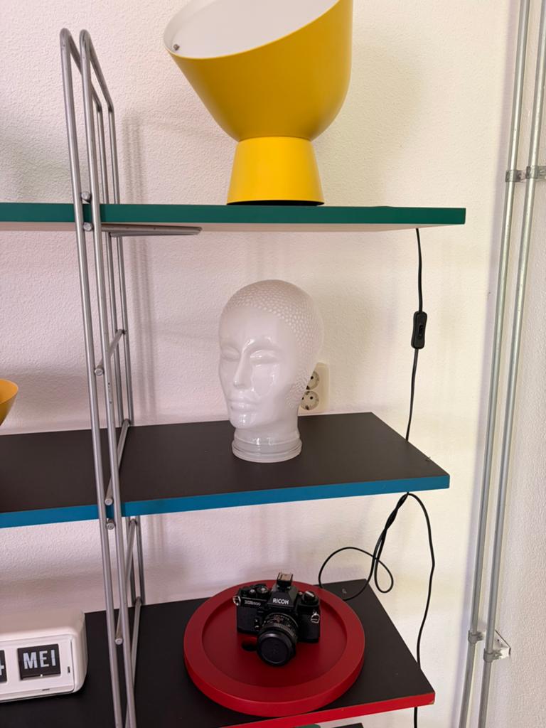 Vintage glazen hoofd /etalagehoofd jaren 80 – perfecte staat, Ophalen, Zo goed als nieuw