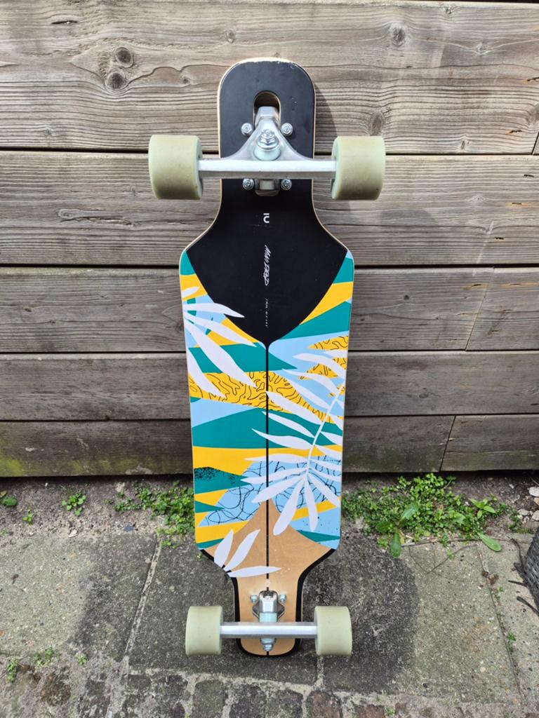 Oxelo Longboard BEG 100 Floral, Ophalen, Zo goed als nieuw, Longboard