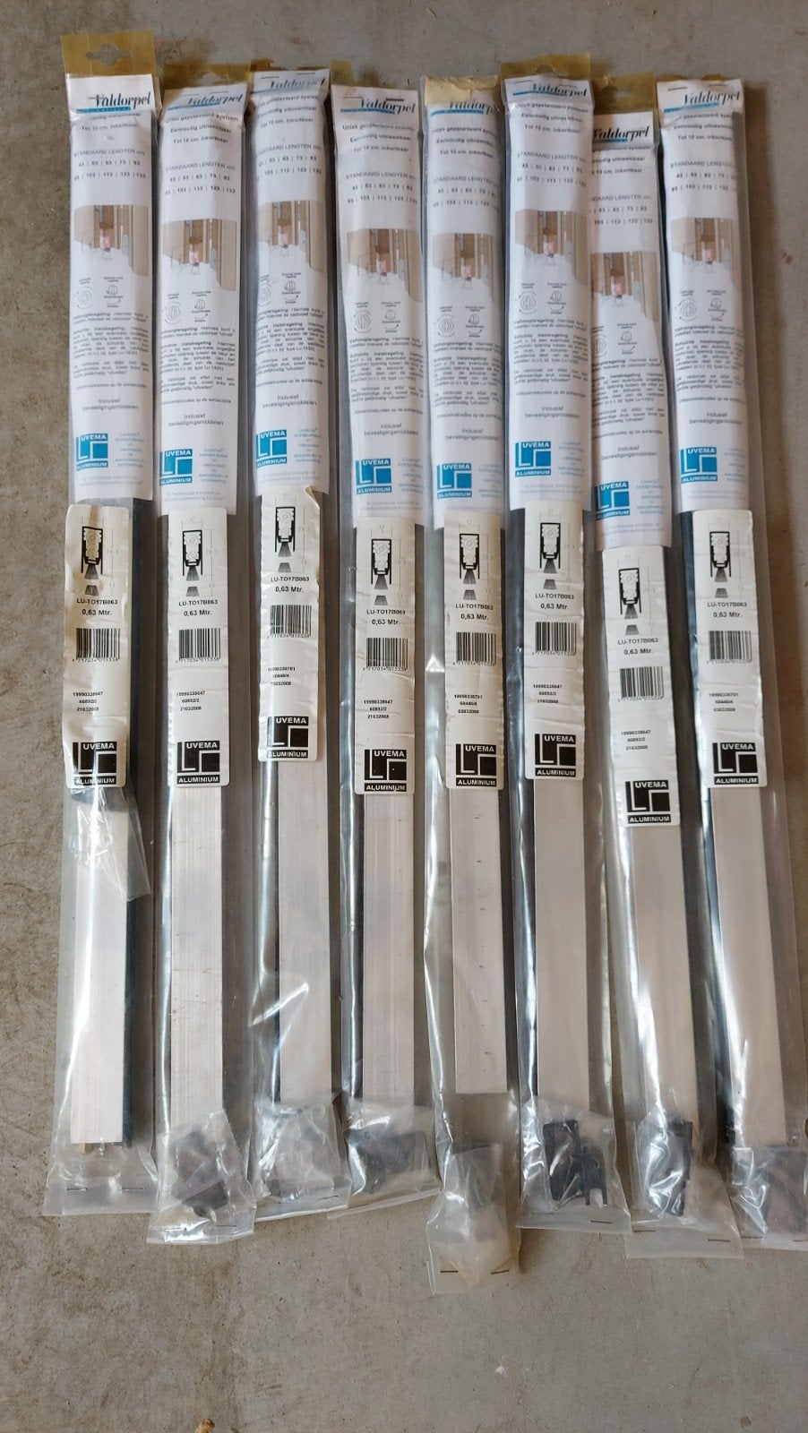 8 stuks Luvema valdorpels van 63cm, Ophalen, Nieuw, Binnendeur, Minder dan 200 cm