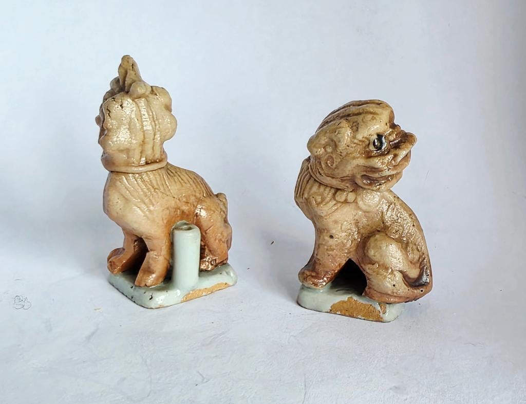 19 eeuw Chinese porcelain Foo honden incense brander, Ophalen of Verzenden