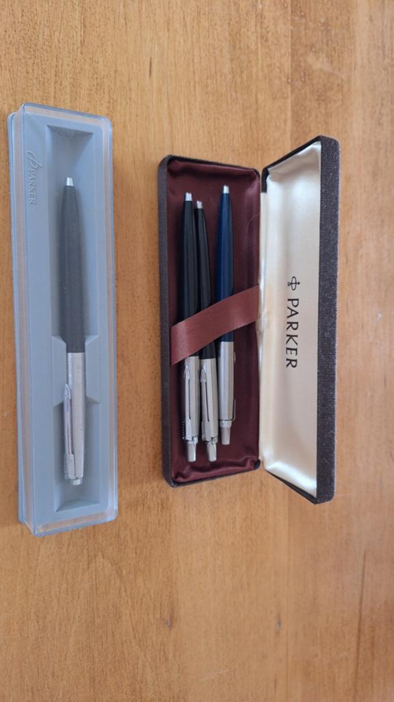 Vintage Parker Pennen, Pennenset, Gebruikt, Parker, Met doosje