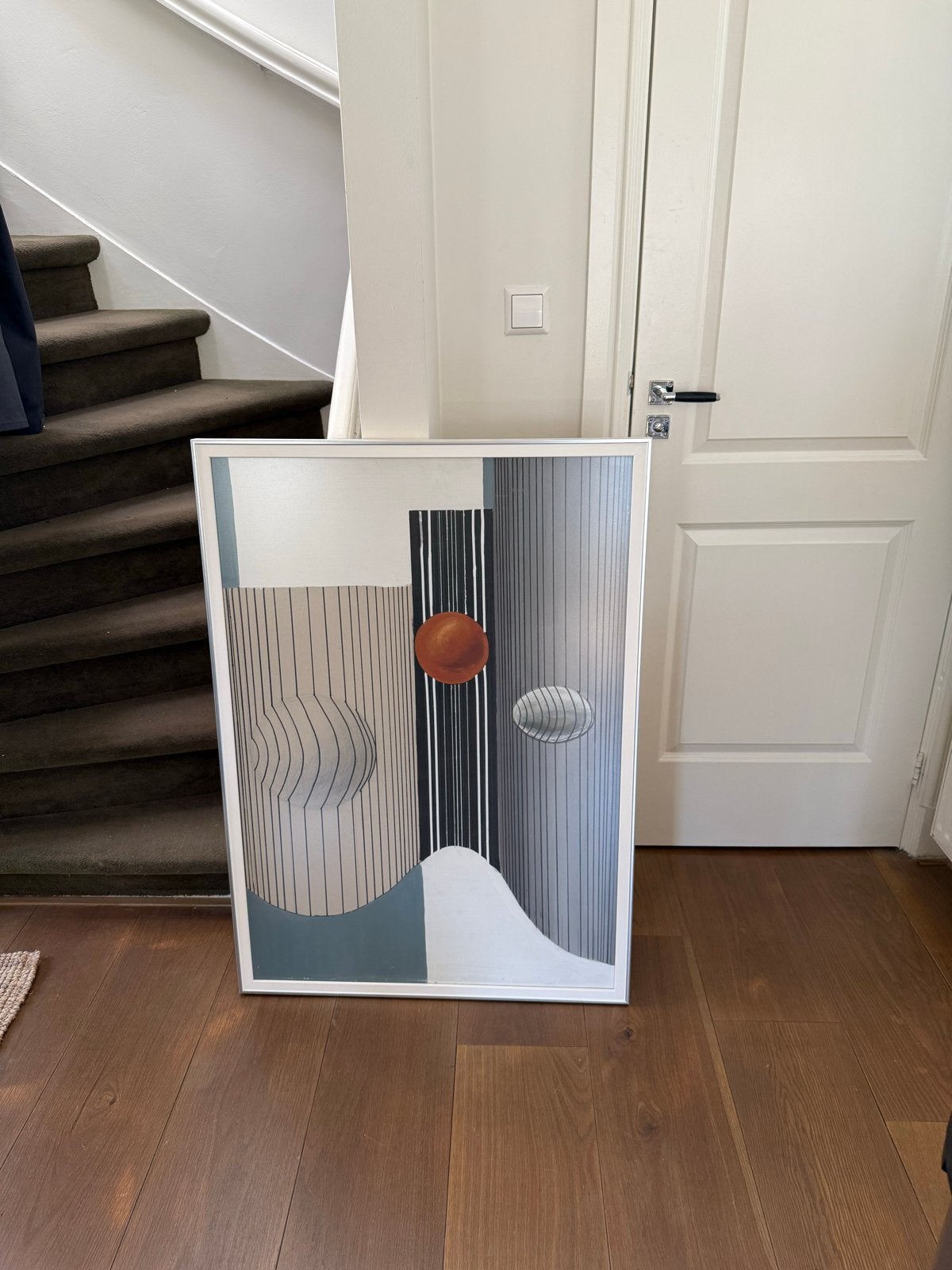 Abstract Diptych Kunstwerk van Litouwse Kunstenaar, Ophalen