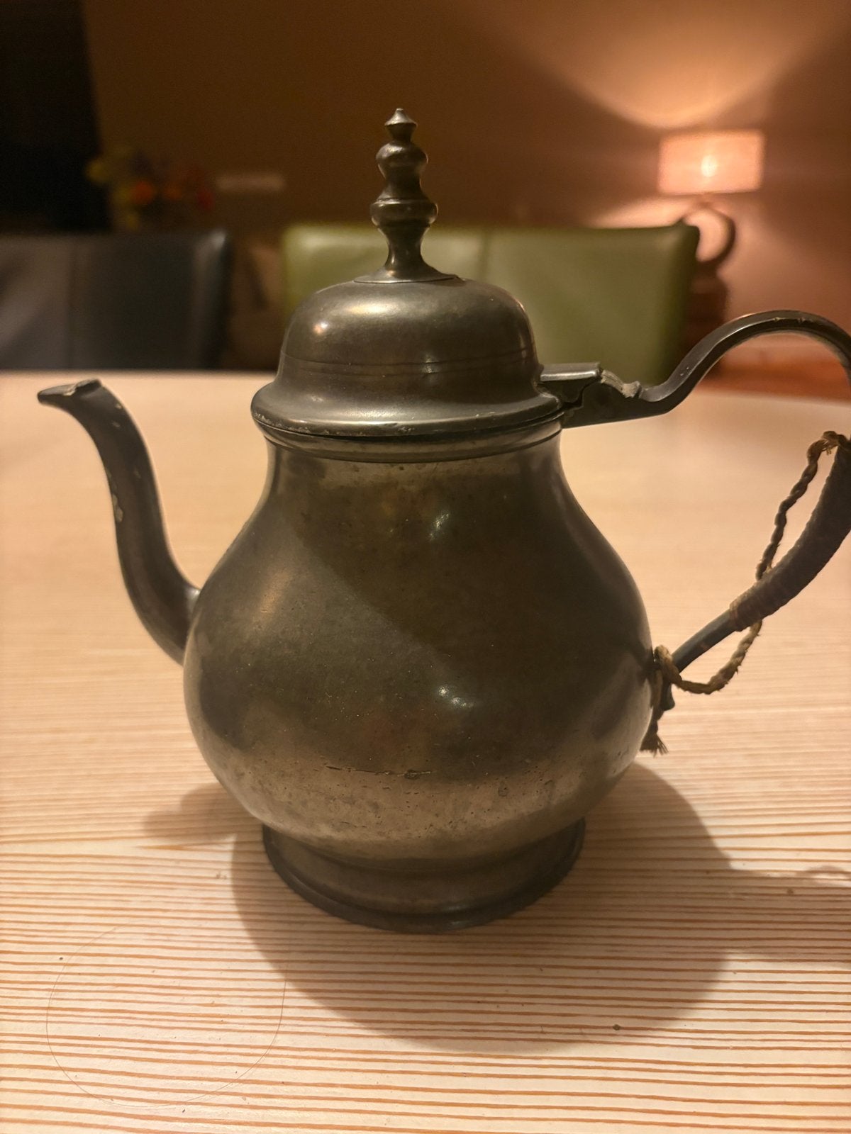 Antieke tinnen theepot met roosmerk, Antiek en Kunst, Ophalen of Verzenden