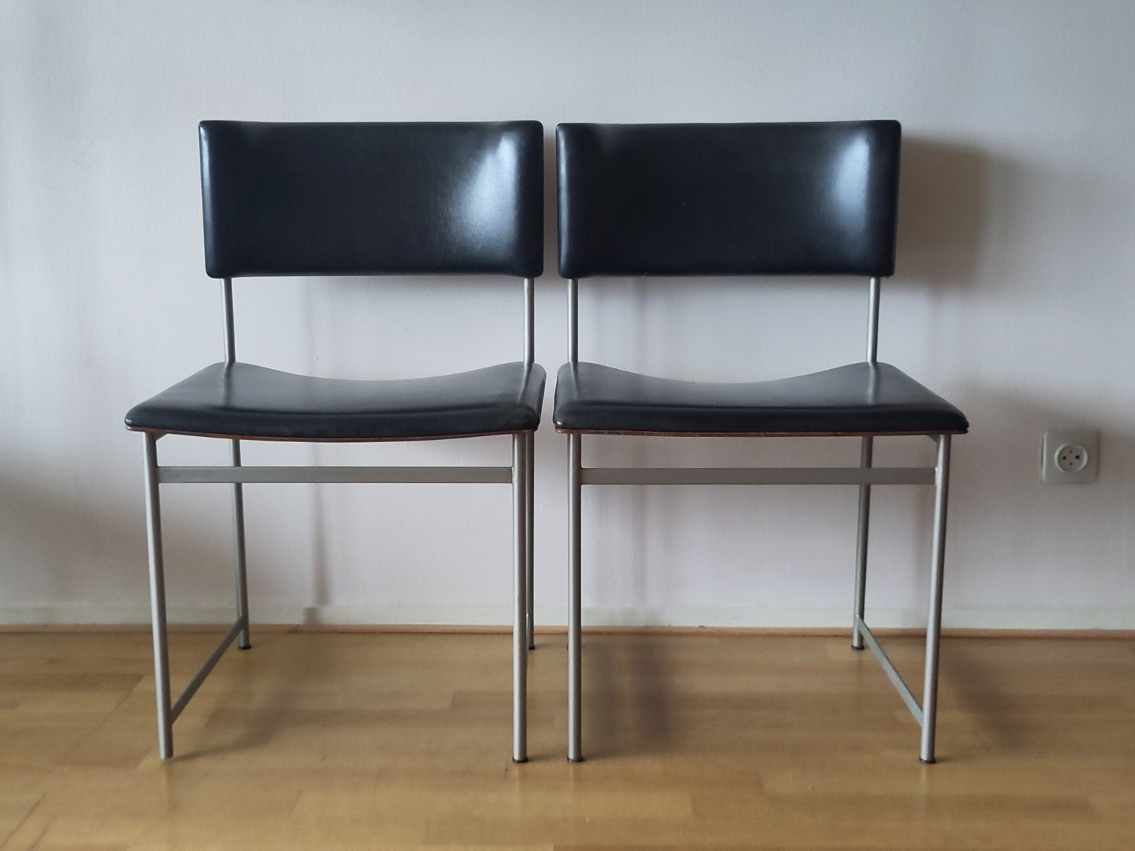 2x vintage Pastoe eetkamerstoel SM 08 Cees Braakman stoel, Gebruikt, Twee, Mid century modern dutch design, .