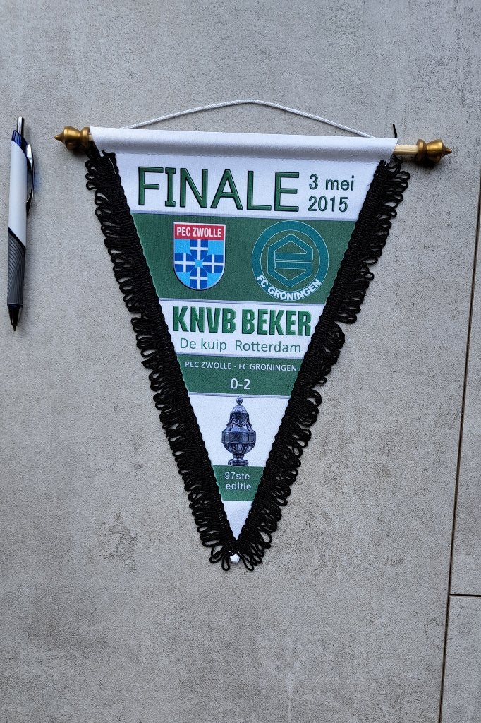 vaantje PEC Zwolle - FC Groningen, Ophalen of Verzenden, Zo goed als nieuw, Overige binnenlandse clubs, Vaantje of Sjaal