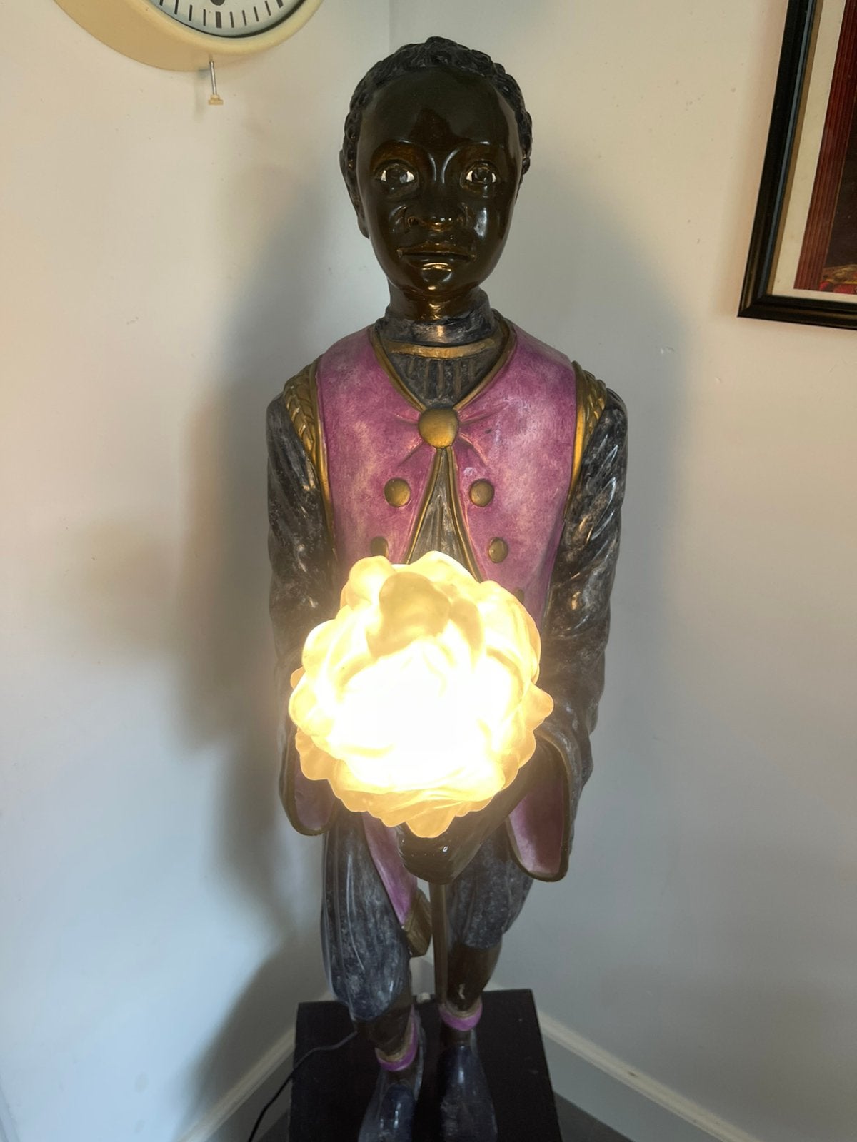 Prachtige Vintage Blackamoor / Moriaan Fakkel vloerlamp -, Antiek en Kunst, Ophalen of Verzenden
