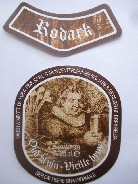 bieretiket Belgie 25-5 (3K) riva, Verzamelen, Biermerken, Ophalen of Verzenden, Gebruikt, Overige typen, Overige merken