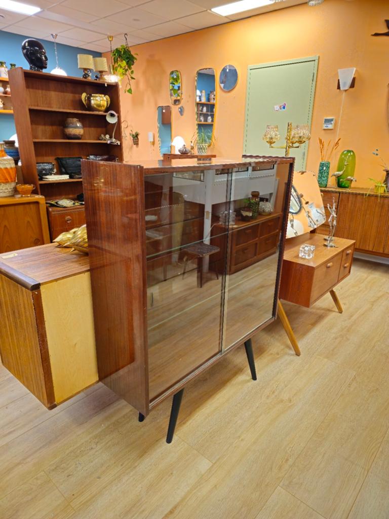 Vintage Vitrinekast Glaze Vitrine Kast Pronkkast Kastje, Ophalen, Nvt, Nvt, Nvt