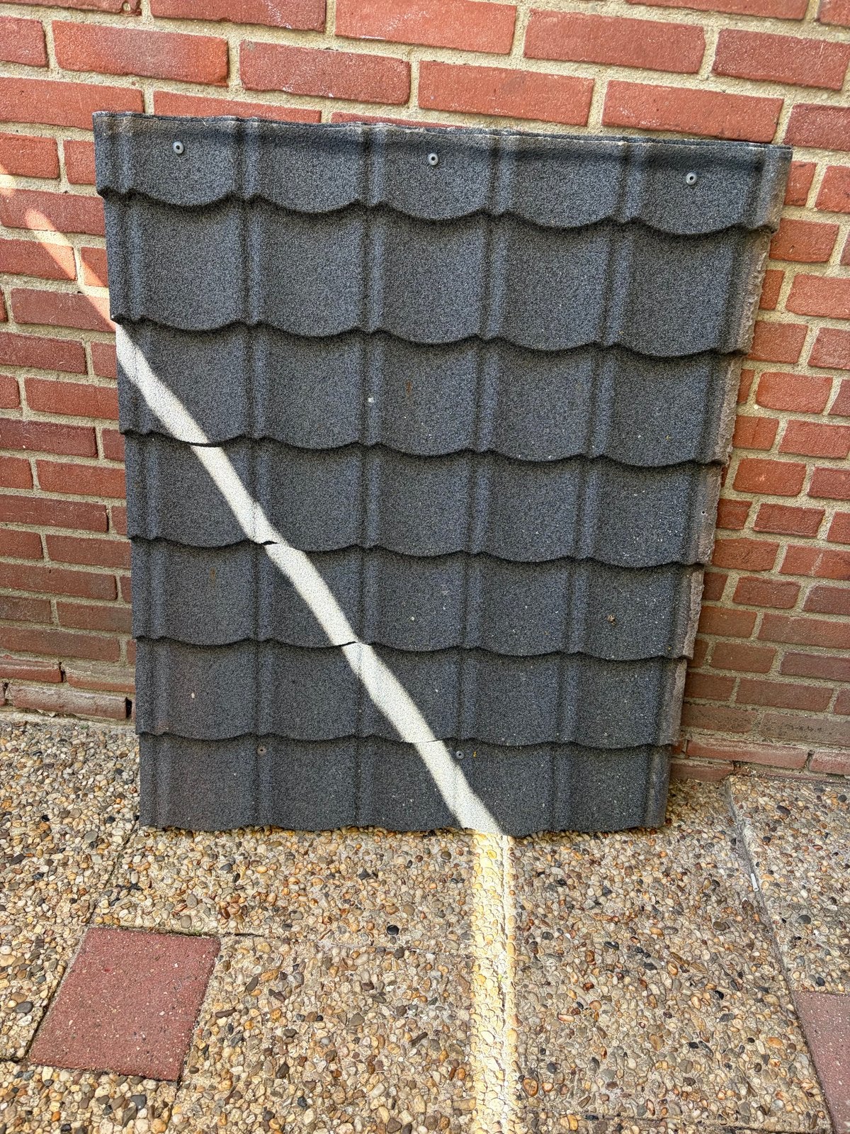 Aquaplan dakpanplaat Aqua-Pan Classic antraciet, Doe-het-zelf en Verbouw, Gebruikt, Minder dan 5 m², Metaal, Grijs