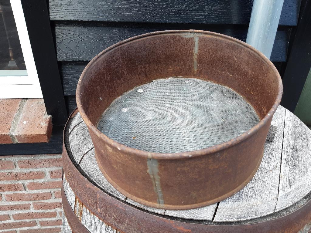 Oude brocante industriële zeef, Ophalen of Verzenden