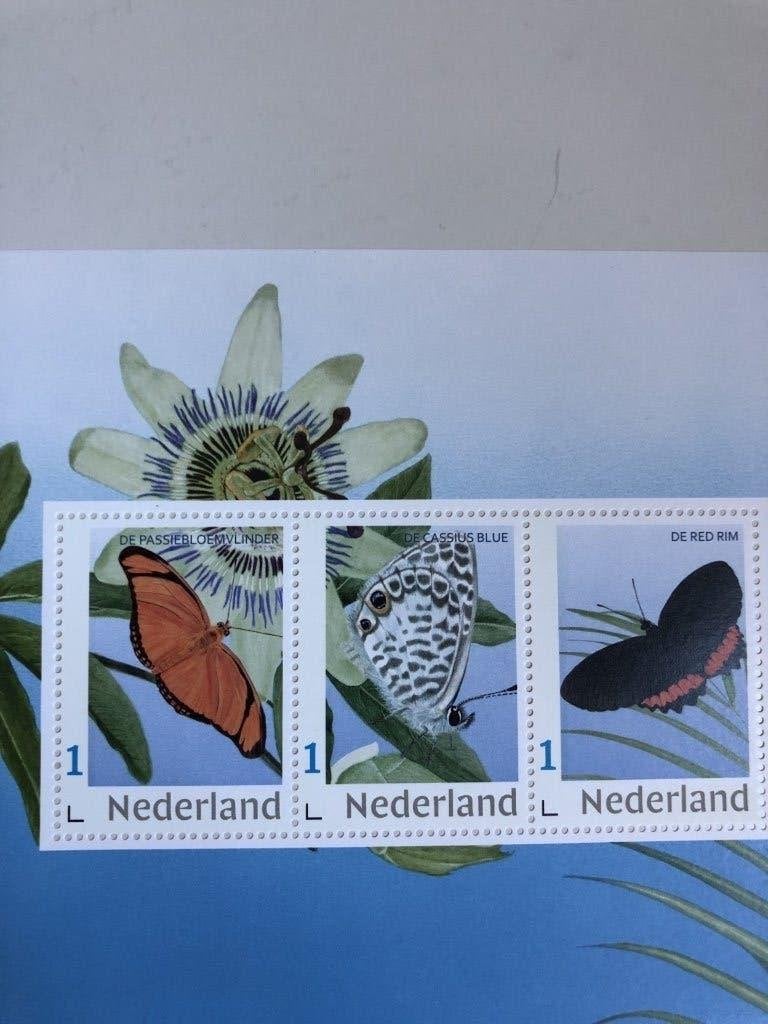 Postset 3 x vlinders Saba en 3 x ansichtkaarten Saba, nieuw!, Postzegels en Munten, Ophalen of Verzenden, Na 1940, Postfris