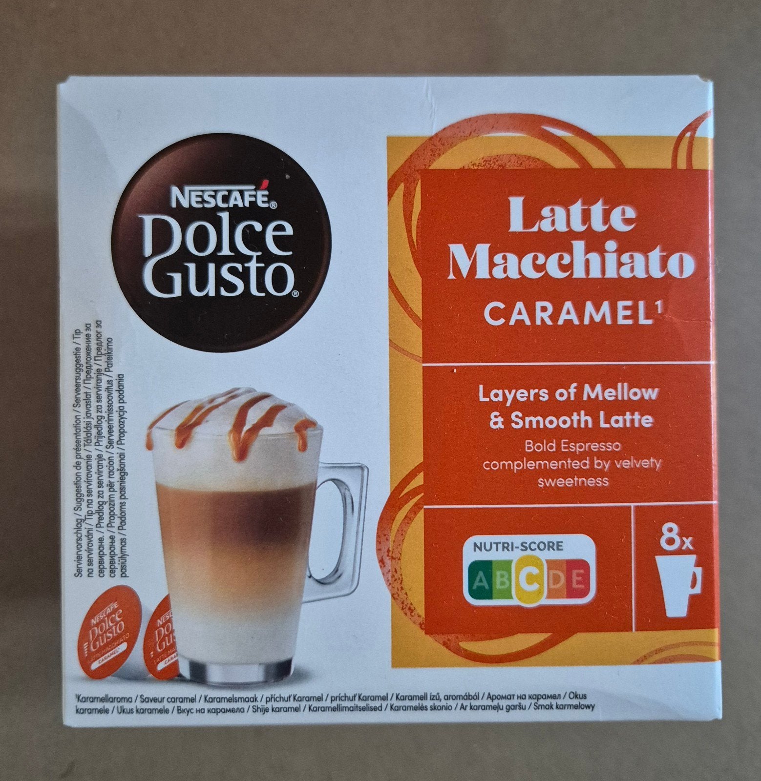 8 dozen Nescafe Dolce Gusto cups - Latte macchiato caramel, Ophalen, Nieuw, Combi, Koffiepads en cups