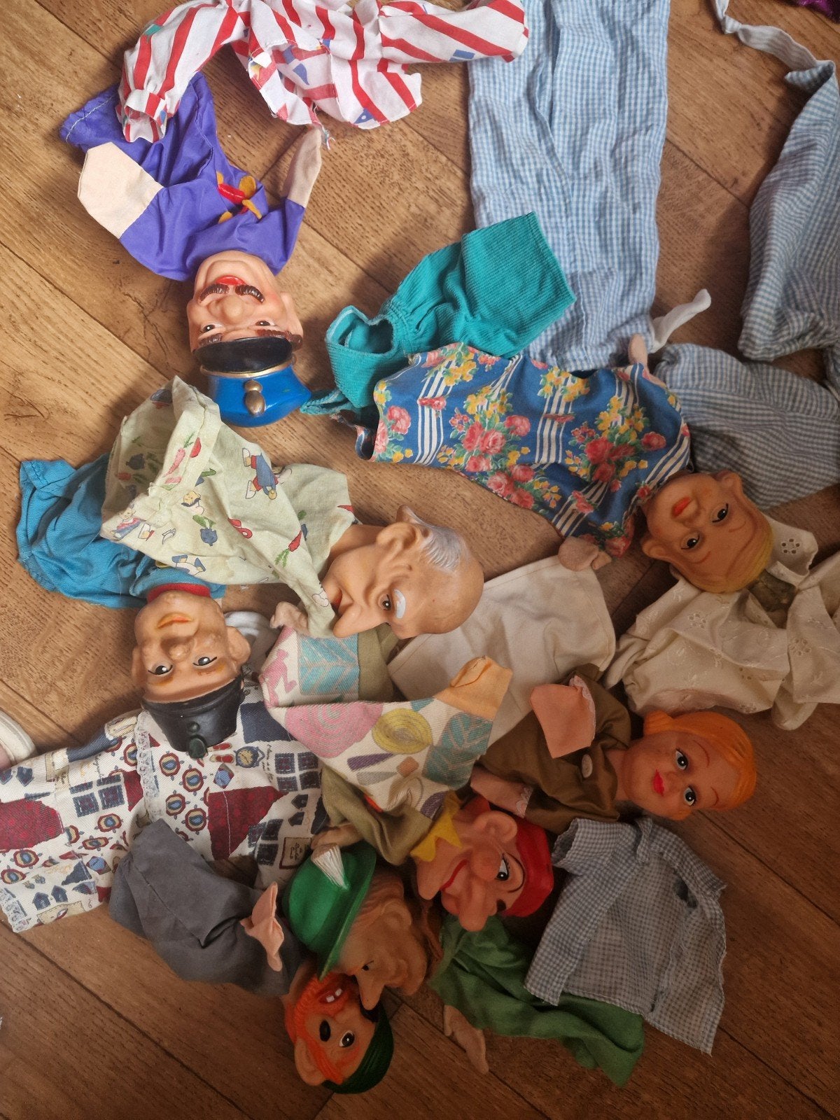 poppenkastpoppen, vintage. poppen.  poppenkast, Ophalen of Verzenden, Gebruikt, Overige typen