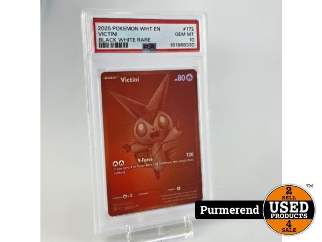 TCG Victini WHT #172 Gem Mint PSA 10, Zo goed als nieuw