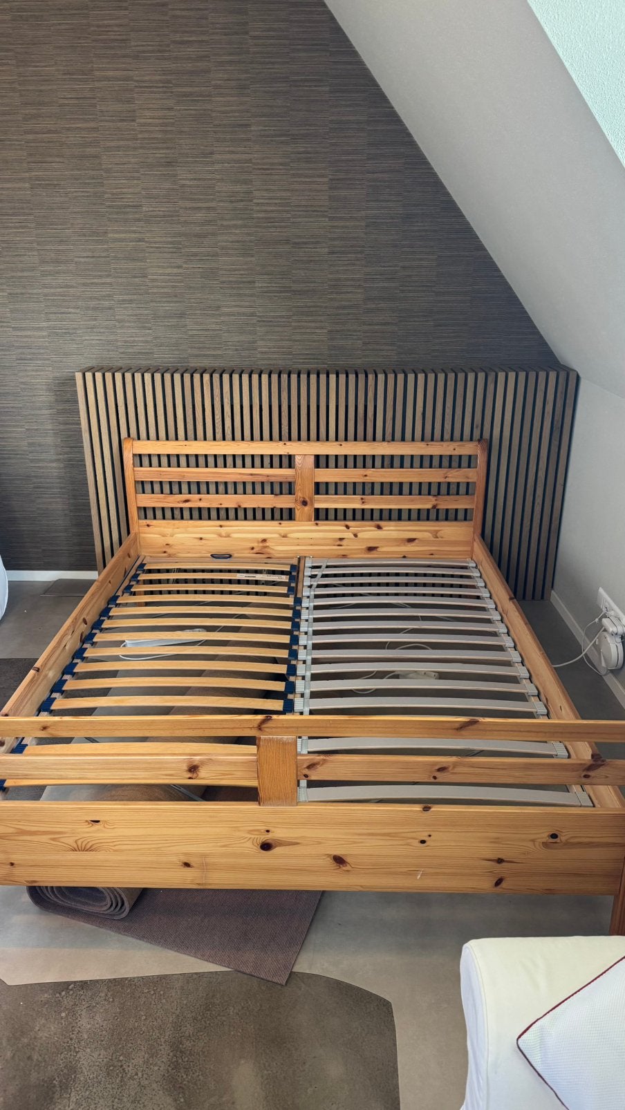 Ikea bed en ikea lattenbodems, Ophalen, Gebruikt, Overige kleuren, Tweepersoons