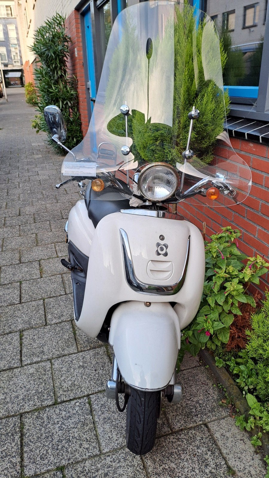 AGM Retro Scooter - Wit, 2803 km, Inclusief Windscherm, Ophalen, Gebruikt, Overige typen, Overige merken