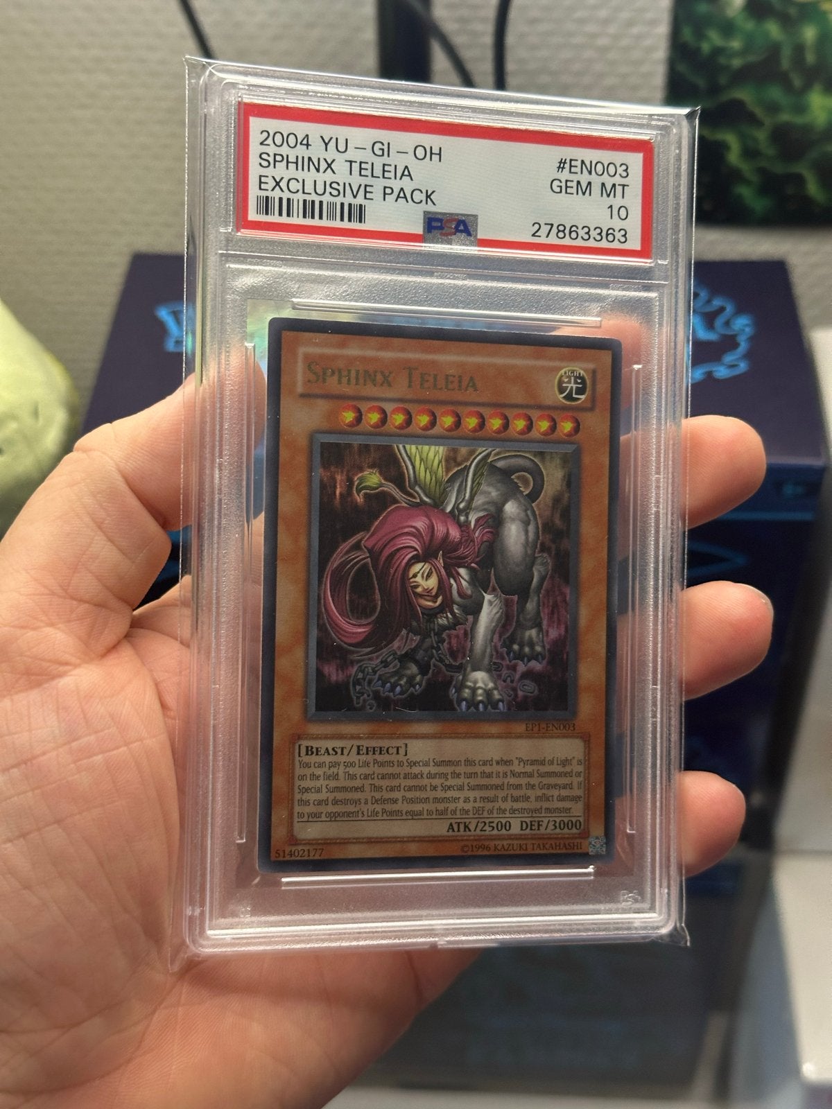 Yu-Gi-Oh! Sphinx Teleia PSA 10 GEM MT, Ophalen of Verzenden, Nieuw