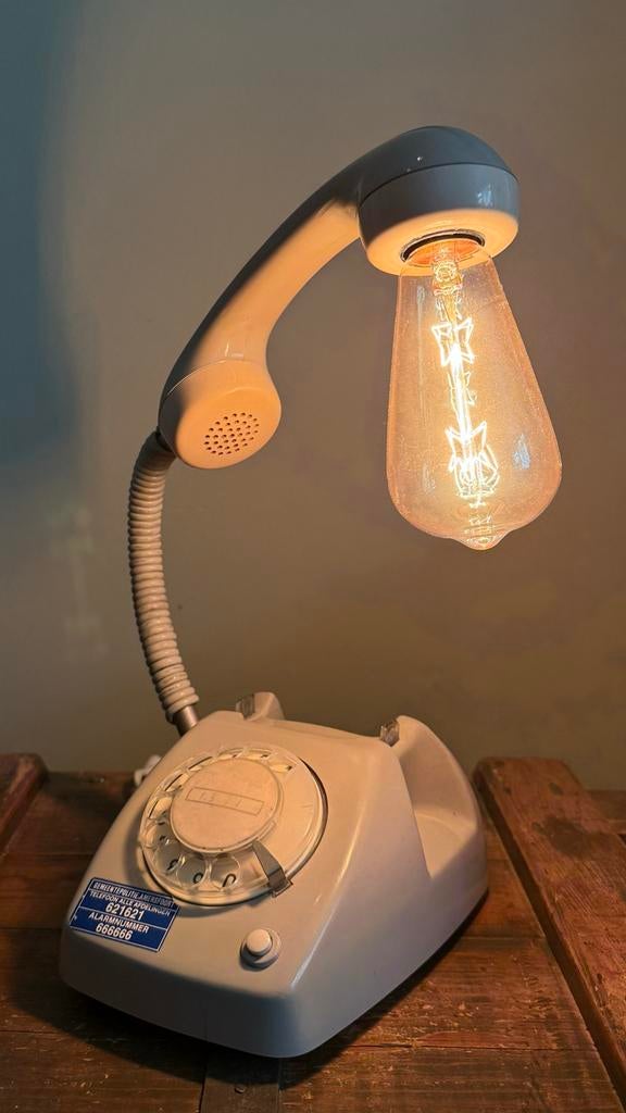 Unieke T65 Telefoonlamp uit 1975, Ophalen of Verzenden, Zo goed als nieuw, Kunststof, Minder dan 50 cm