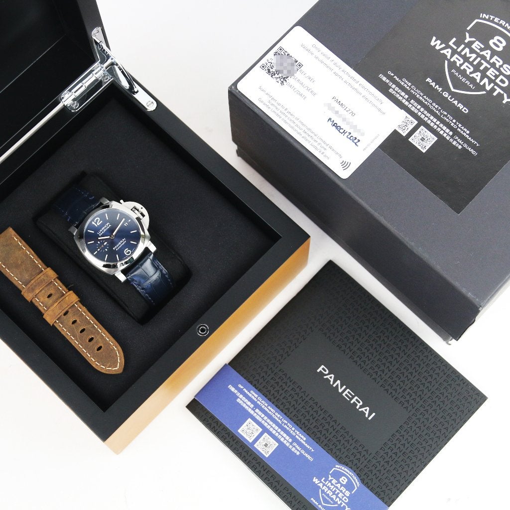 Panerai Luminor Marina Quaranta 40 (Zeer goed/ 2022), Overige merken, Leer, Staal, Polshorloge