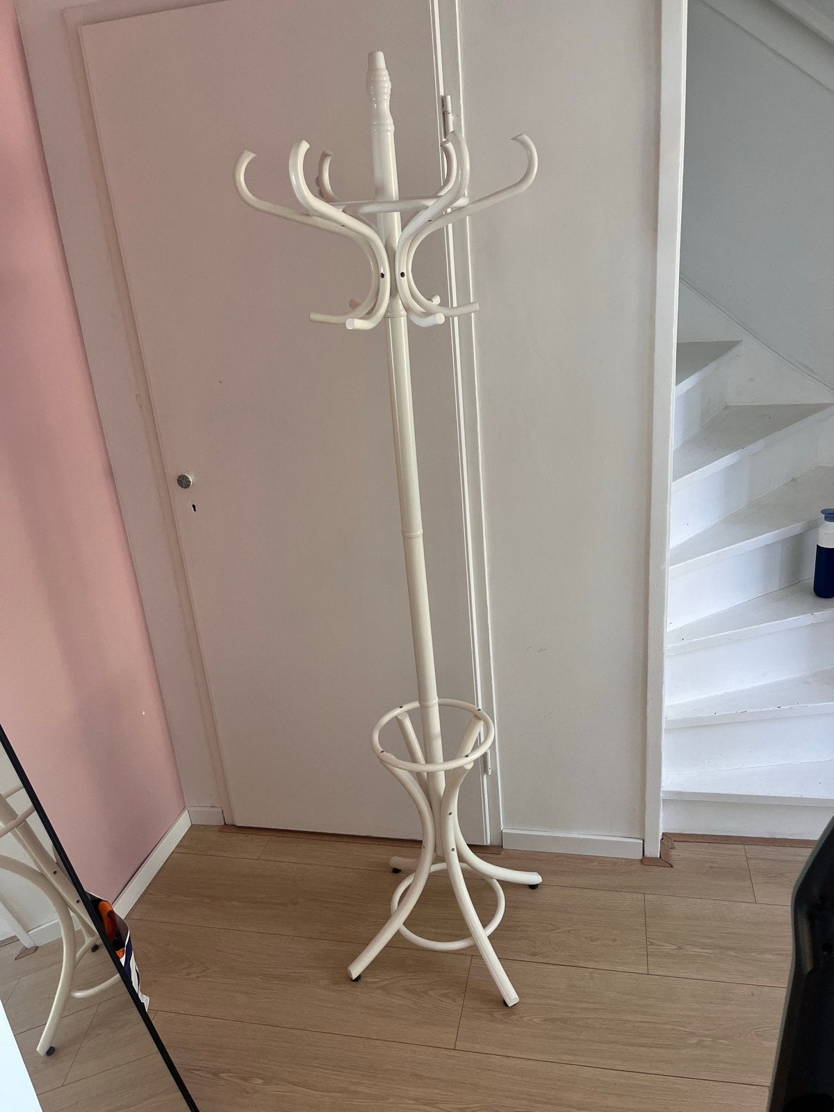 Witte staande kapstok met paraplubak, Ophalen, Gebruikt, Staande kapstok, 150 tot 200 cm