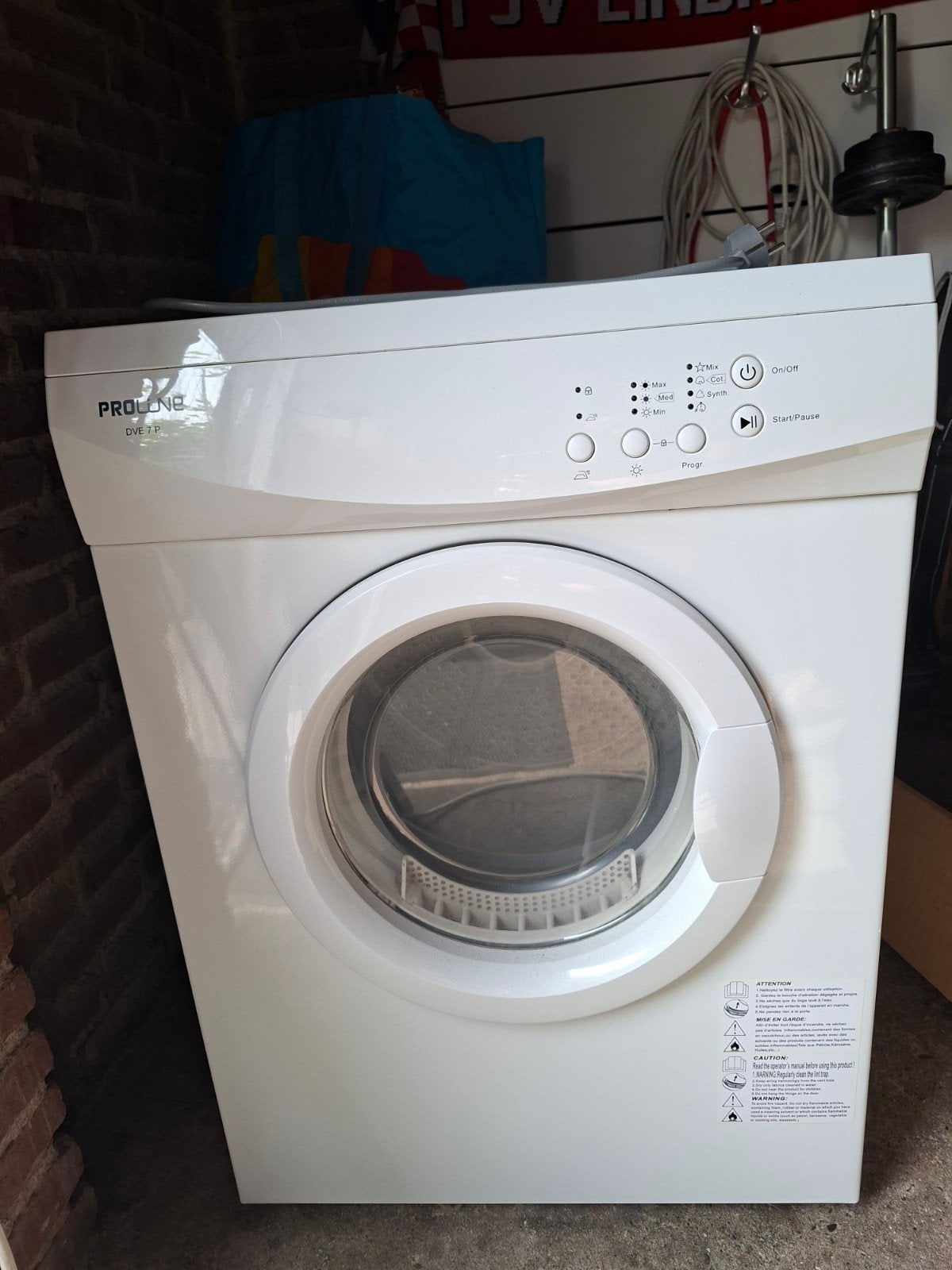 Proline DVE 7 P Luchtafvoerdroger (7 kg), Ophalen, 6 tot 8 kg, Luchtafvoer, Zo goed als nieuw
