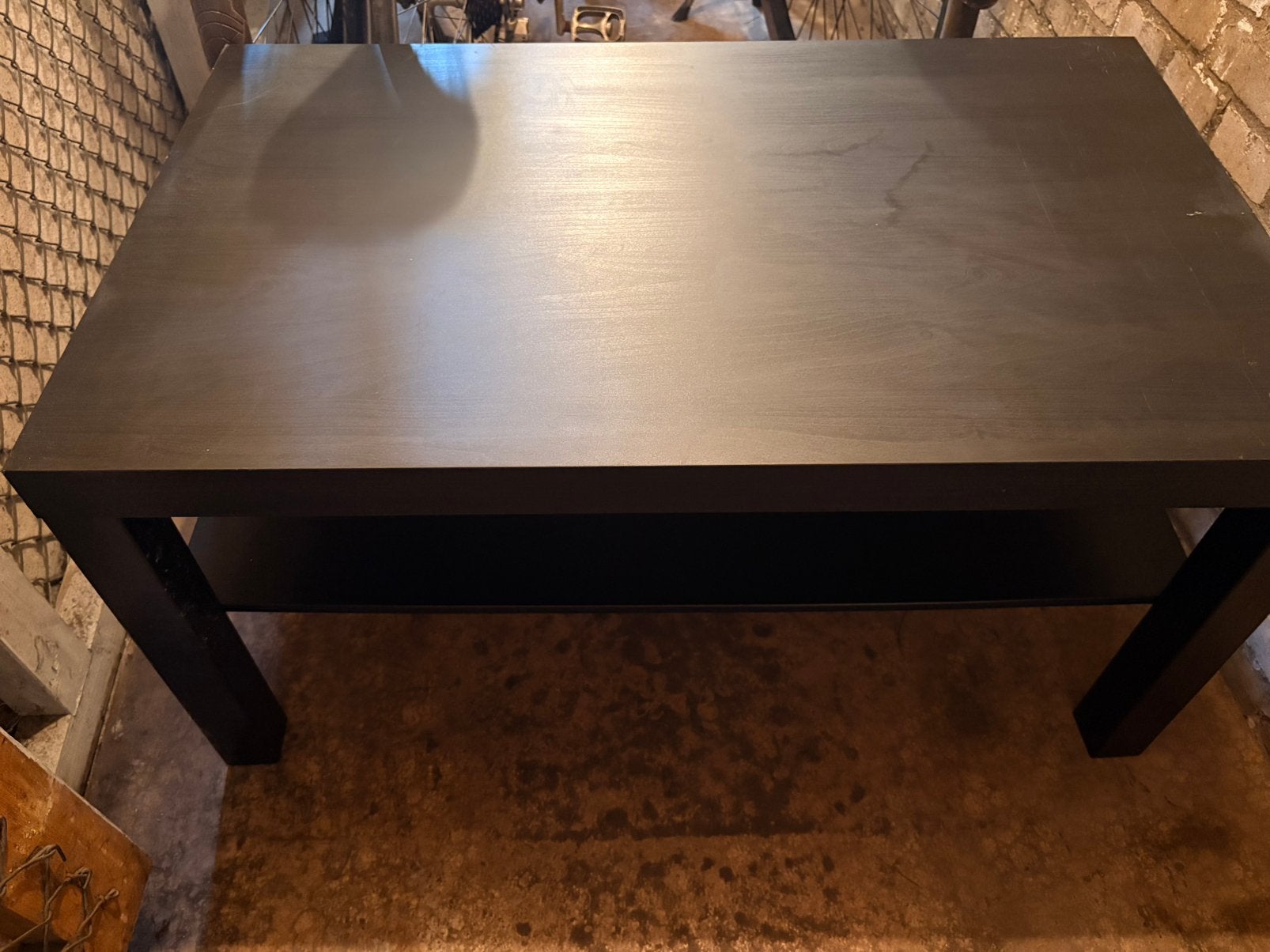 Salontafel zwart/bruin – 55 x 45 x 90cm, Ophalen, Gebruikt, Rechthoekig, 50 tot 100 cm
