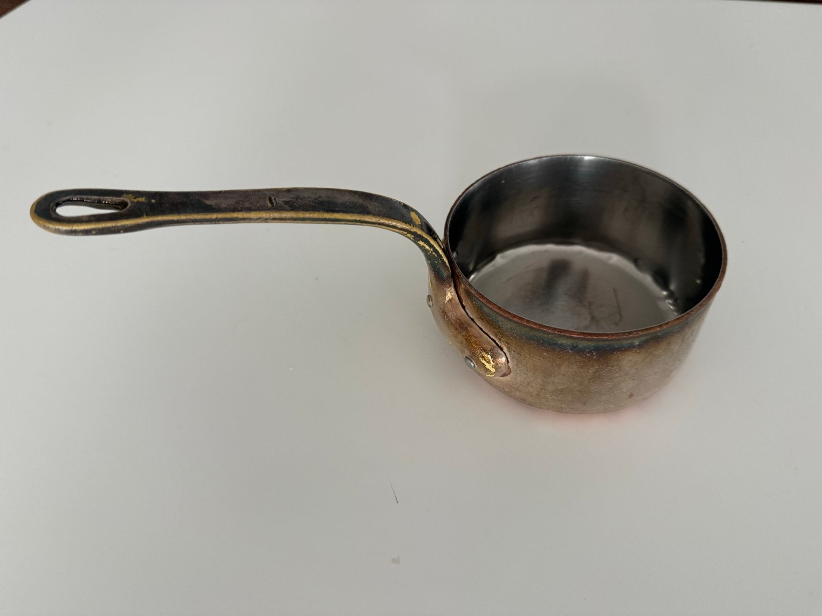 Koperen Sauspan 10 cm - Vintage Keukengerei, Ophalen
