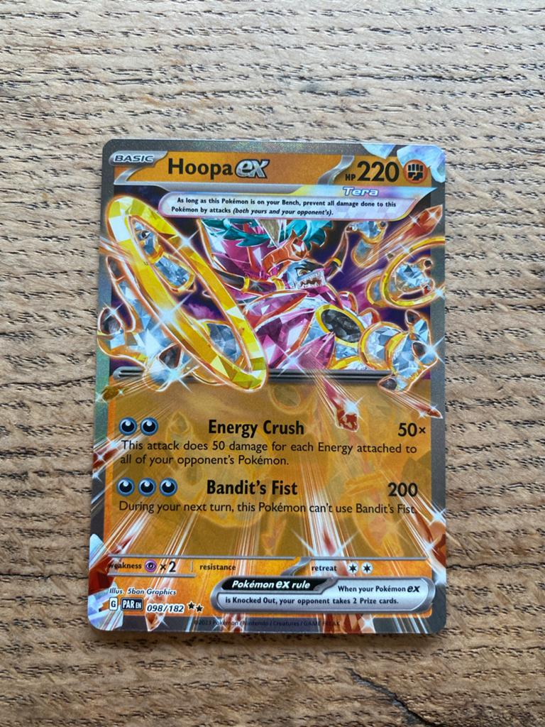 Hoopa ex Pokémon kaart 098/182 - Obsidian Flames, Ophalen, Zo goed als nieuw, Losse kaart