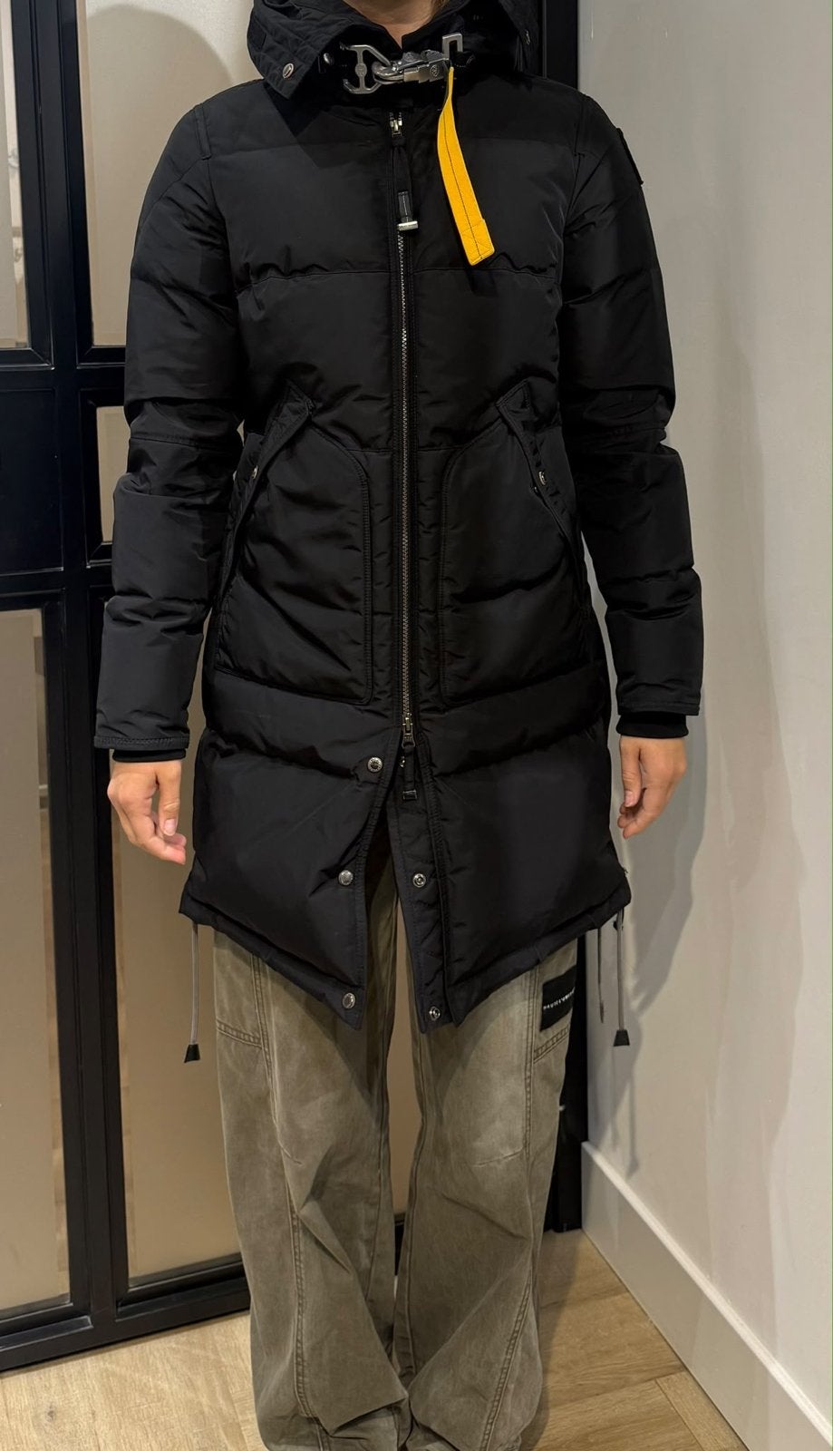 Parajumpers Long Bear Dames Jas Zwart - Maat XS, Ophalen of Verzenden, Zo goed als nieuw, Maat 34 (XS) of kleiner, Zwart