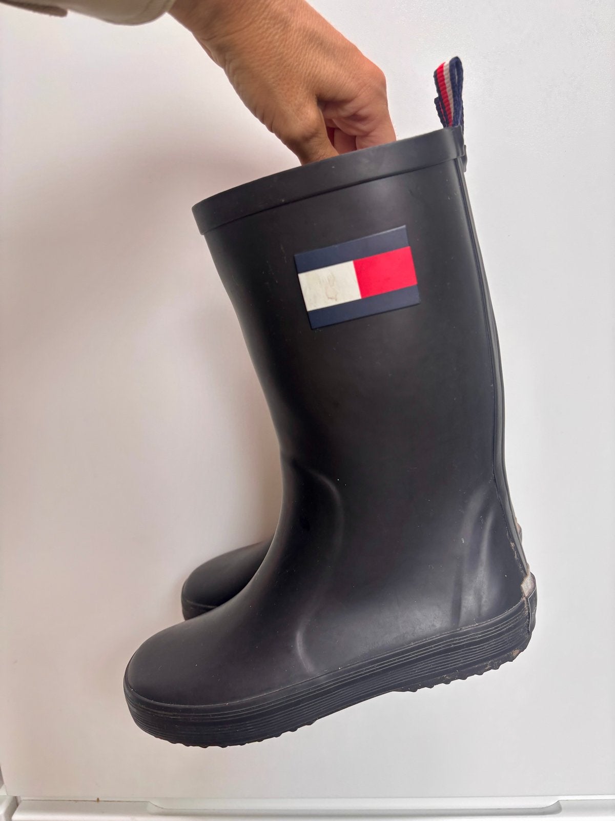 Tommy Hilfiger regenlaarzen voor kinderen maat 33, Ophalen of Verzenden, Gebruikt, Jongen of Meisje