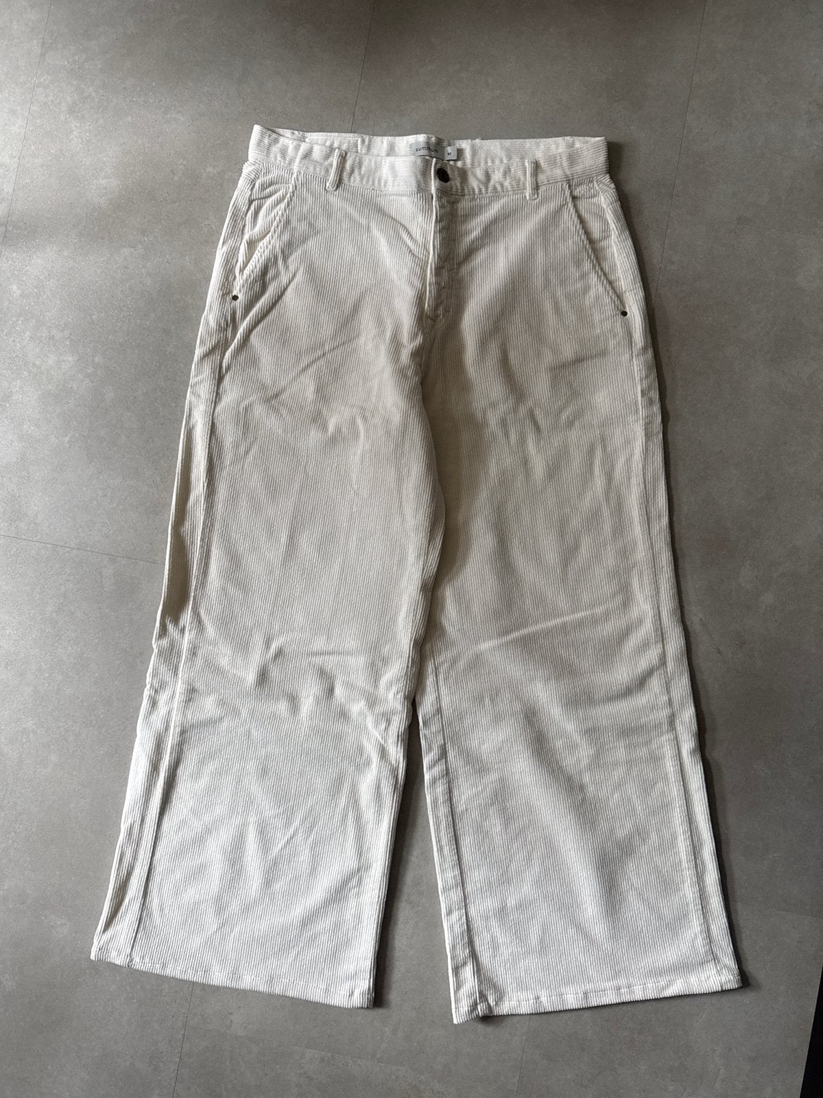 Summum ribbroek maat 42, Kleding | Dames, Broeken en Pantalons, Beige, Maat 42/44 (L), Ophalen of Verzenden, Zo goed als nieuw