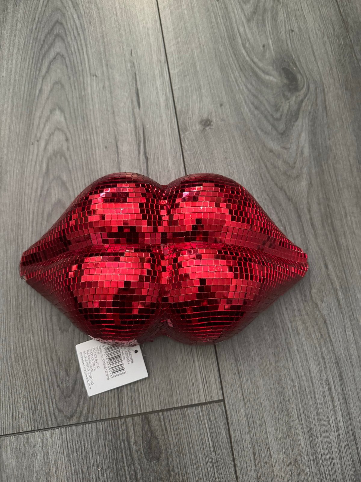 Decoratieve lippen met spiegelmozaïek, rood, Ophalen, Gebruikt, Modern, Glas