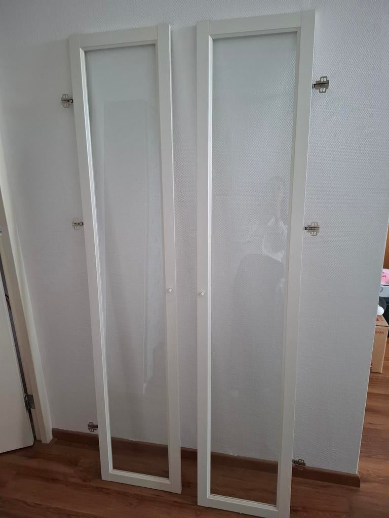 Billy Oxberg Ikea deuren wit met glas, Huis en Inrichting, Kasten | Boekenkasten, Ophalen, 200 cm of meer, 50 tot 100 cm, Minder dan 25 cm