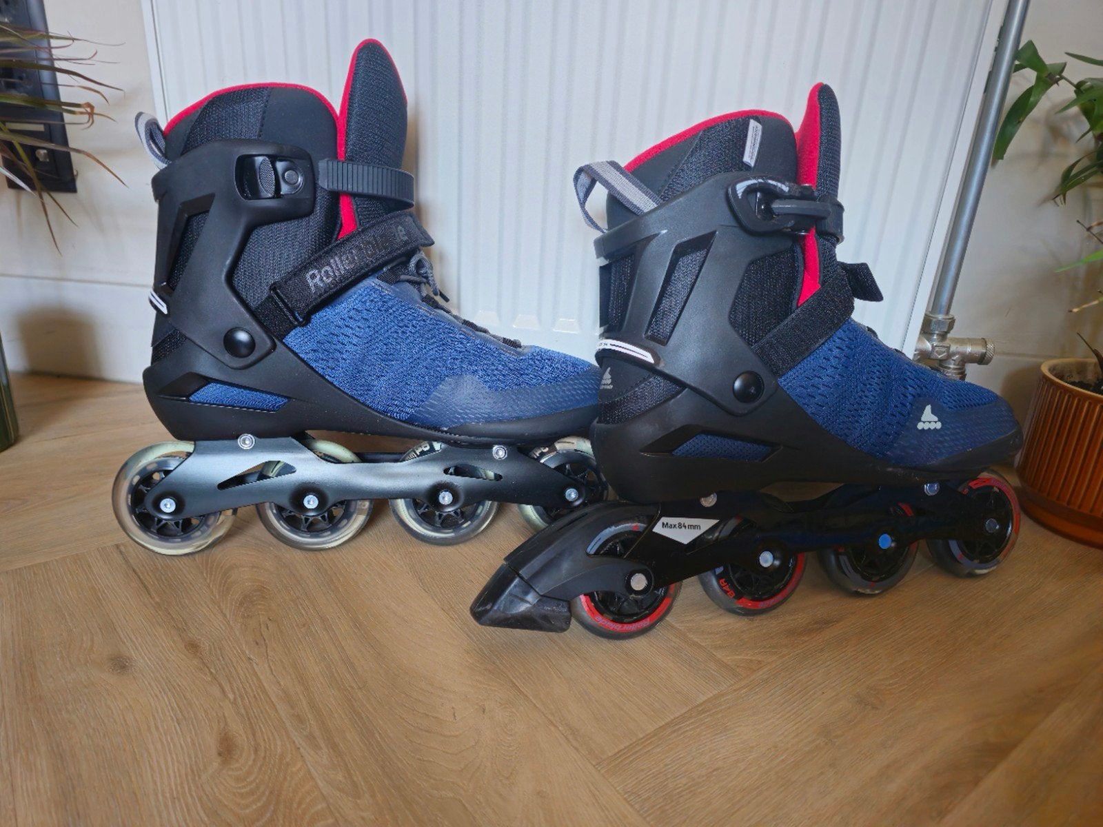 Rollerblade Spark 84 skeelers (maat 47.5) + beschermset, Overige merken, Heren, Ophalen of Verzenden, Zo goed als nieuw