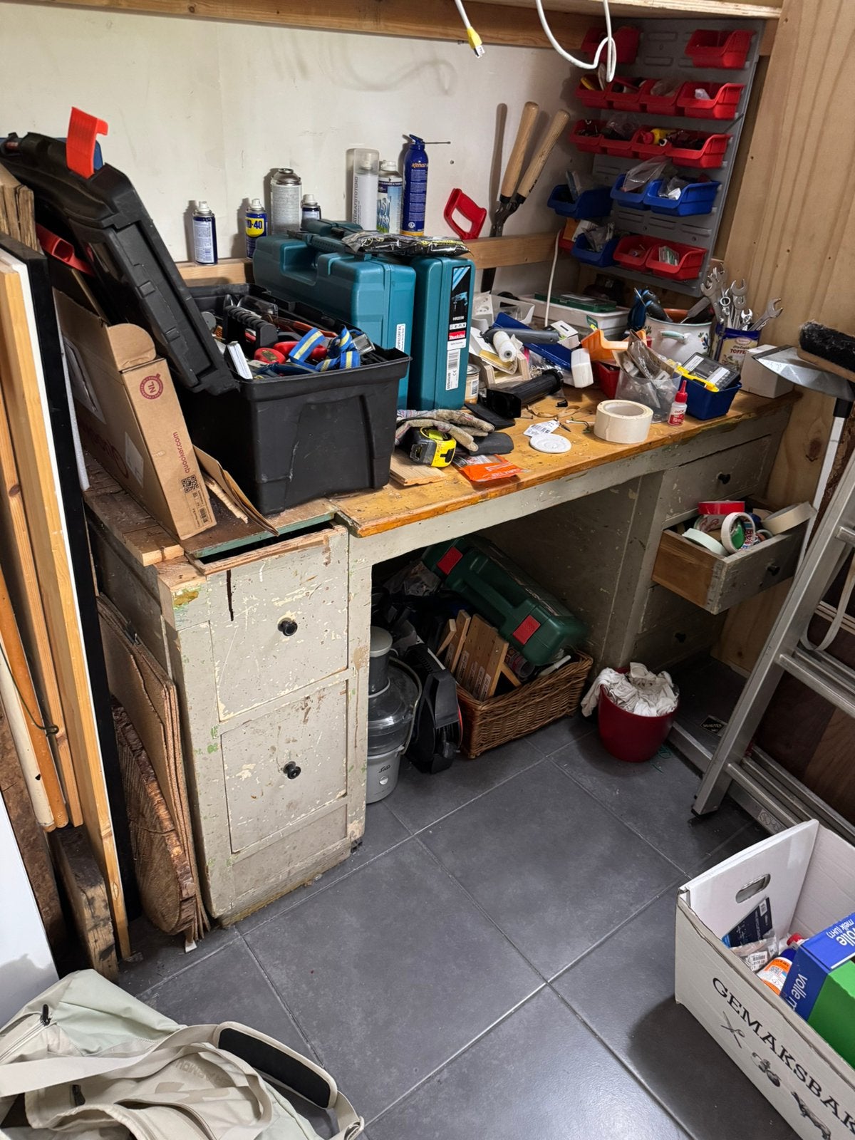 Gratis Houten werkbank, Ophalen, Gebruikt, 120 tot 170 cm