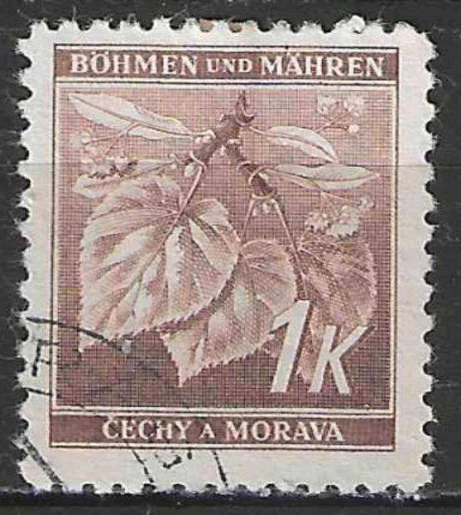 Bohemen-Moravie 1940/1941 - Yvert 46 - Linde - 1 k. (ST), Verzenden, Overige periodes, Gestempeld