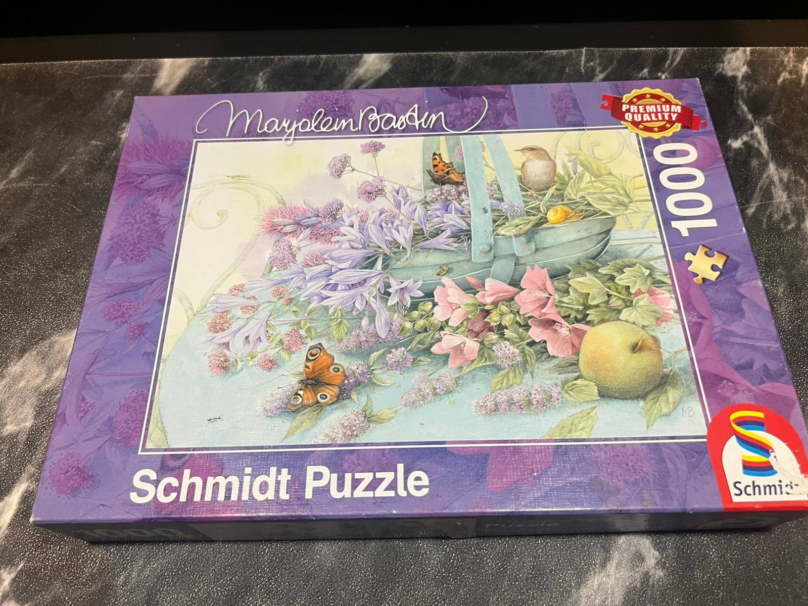 Schmidt puzzel 1000 stukjes Marjolein Bastin Flowebox, Ophalen of Verzenden, 500 t/m 1500 stukjes, Zo goed als nieuw