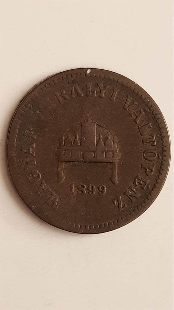 Hongarije 2 fillér 1899, KM# 482., Ophalen of Verzenden, Overige landen, Losse munt