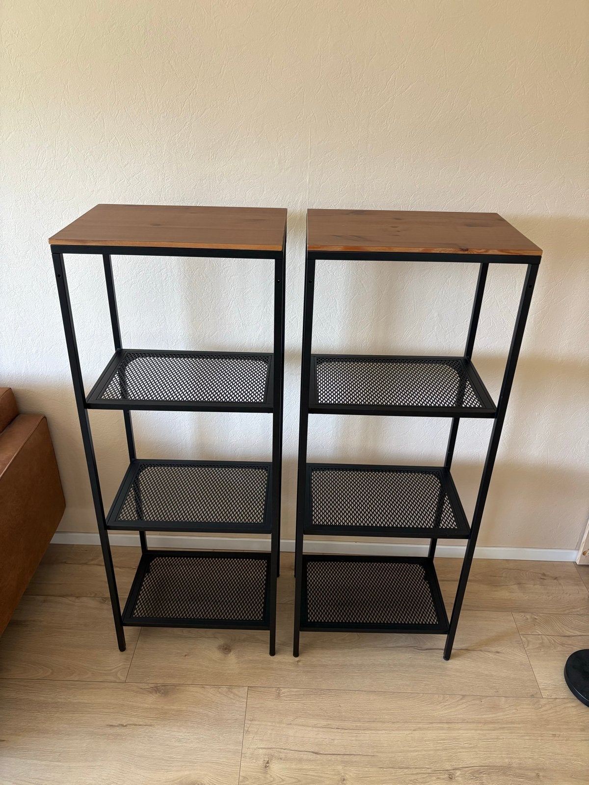 Ikea Fjallbo stellingkast, zwart, 51x136 (2 stuks), Ophalen of Verzenden, Gebruikt