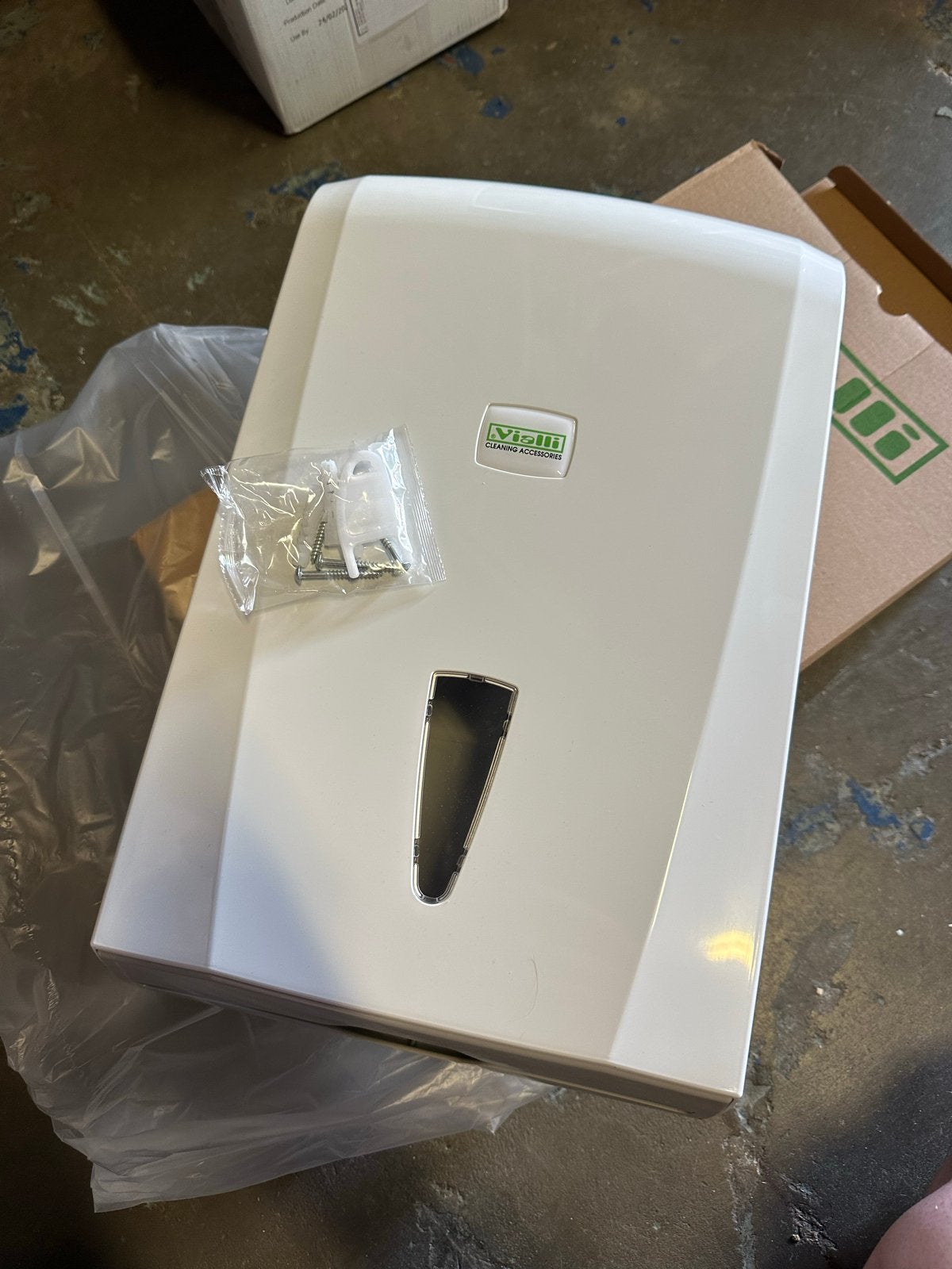 Vialli Z-gevouwen Papieren Handdoek Dispenser - 400 Vel, Ophalen of Verzenden, Overige typen
