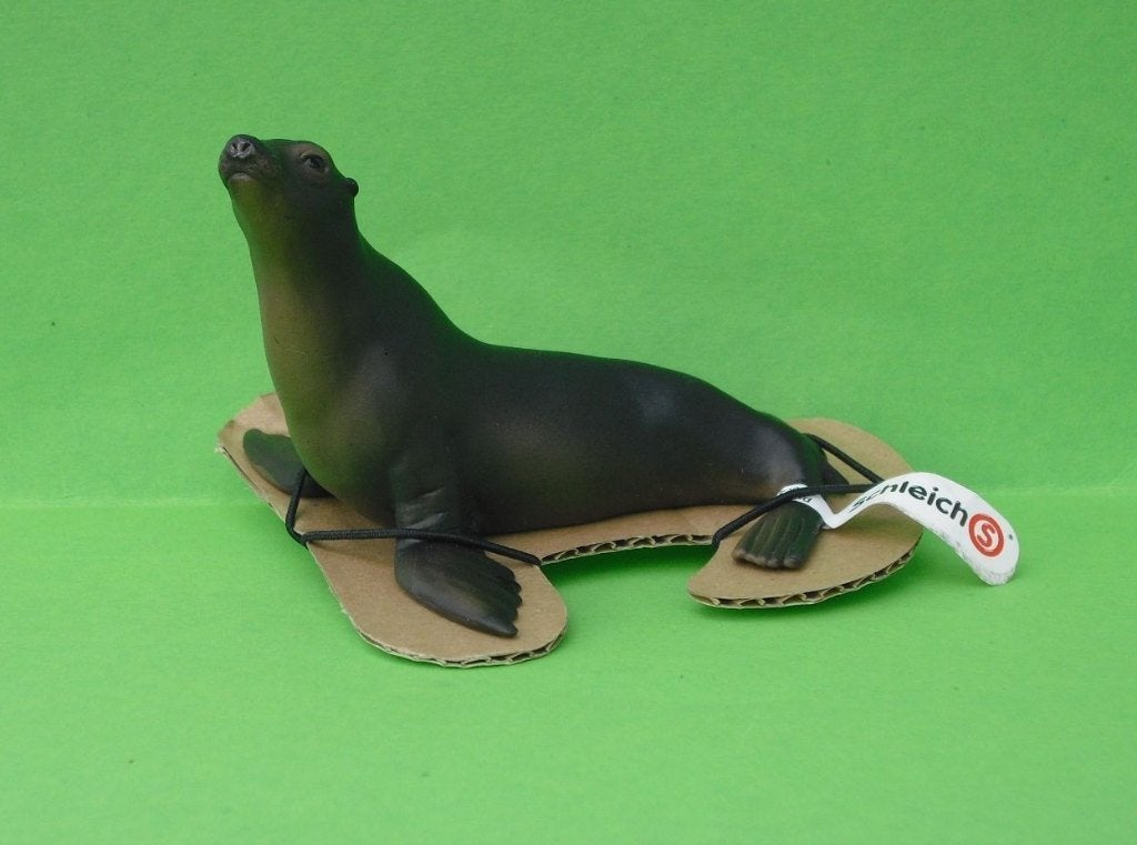 Schleich 14365 zeeleeuw, dierfiguur, Verzamelen, Dierenverzamelingen, Verzenden, Zo goed als nieuw, Overige soorten, Beeldje of Figuurtje