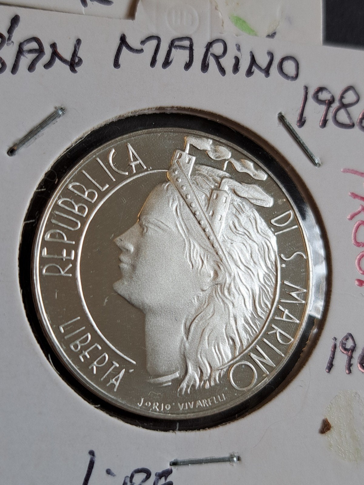 San Marino 500 en 1000 lire 1986 proof, Ophalen of Verzenden, Overige landen, Setje, Zilver