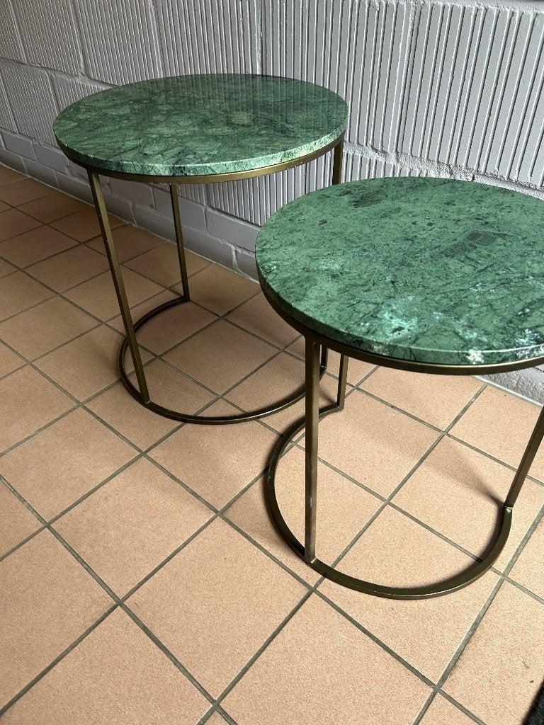 Bijzettafelt 2x, Huis en Inrichting, Minder dan 55 cm, Gebruikt, Rechthoekig, Ophalen