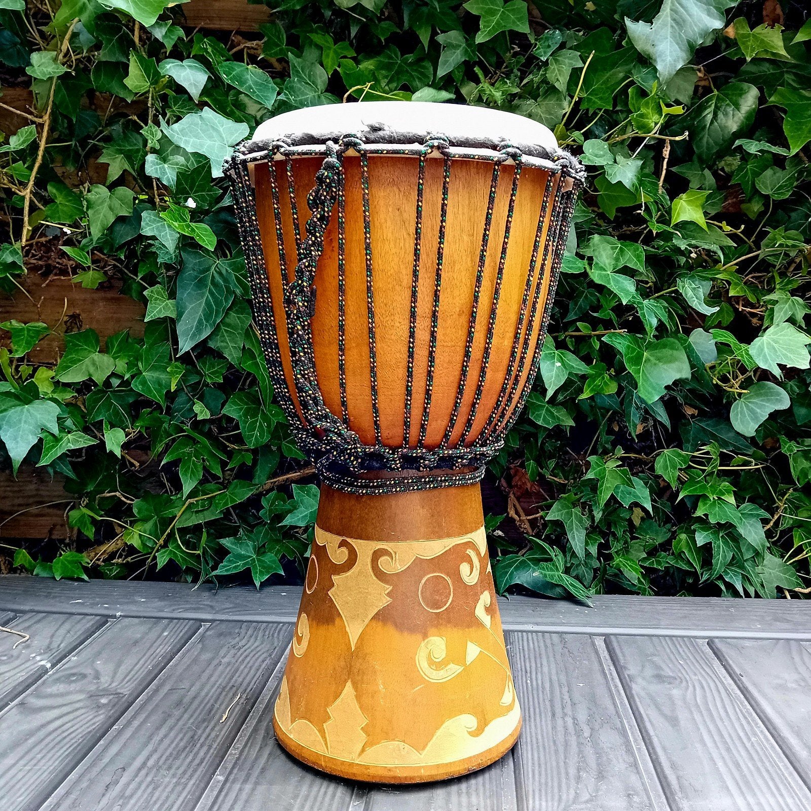 Mooie handgemaakte Djembe trommel, Ophalen, Zo goed als nieuw, Trommel