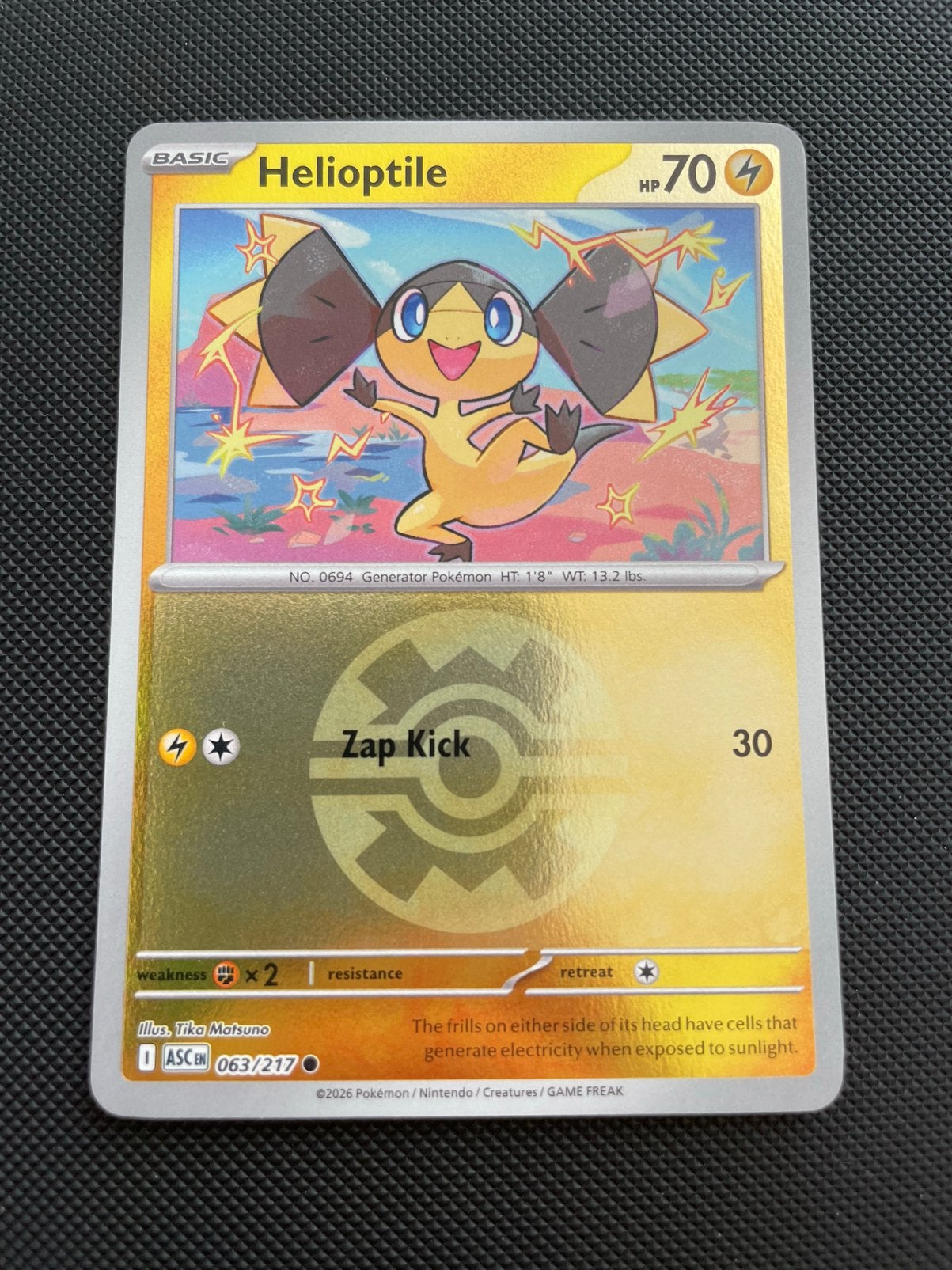 Helioptile 063/217 Reverse Holo Quick Ball Ascended Heroes, Verzenden, Zo goed als nieuw
