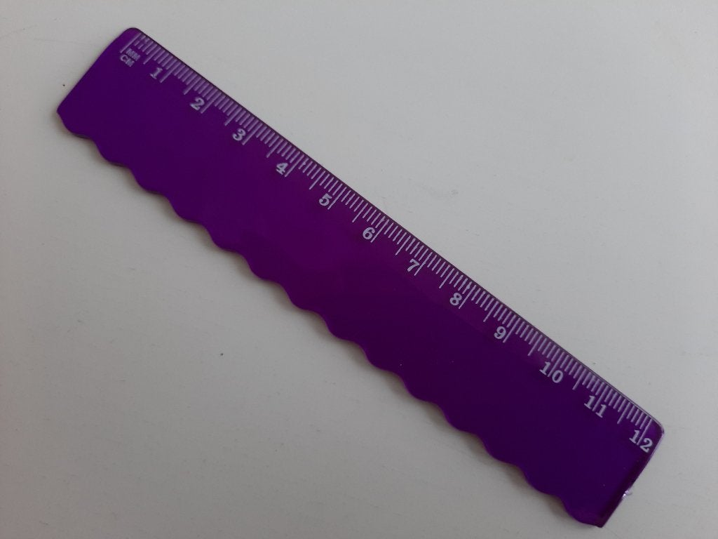 Kinder lineaal - paars - 12 cm, Ophalen of Verzenden