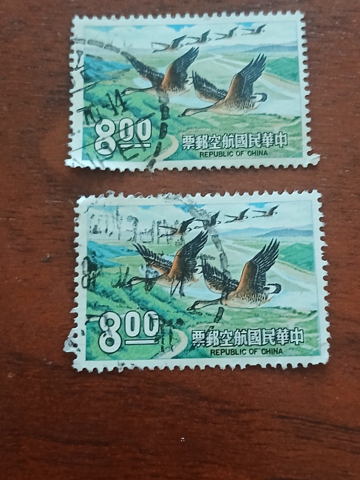 Postzegels China eind jaren '60 - Vliegende Ganzen, Ophalen of Verzenden