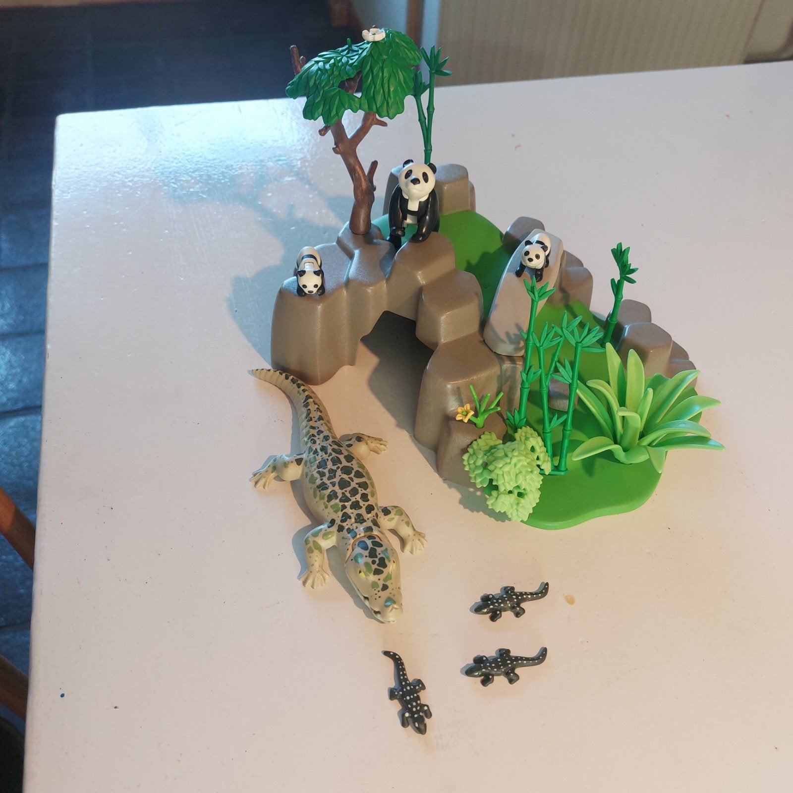 Playmobil Panda Eiland met Krokodillen - Wild Life Set, Ophalen, Complete set, Zo goed als nieuw, Figuren