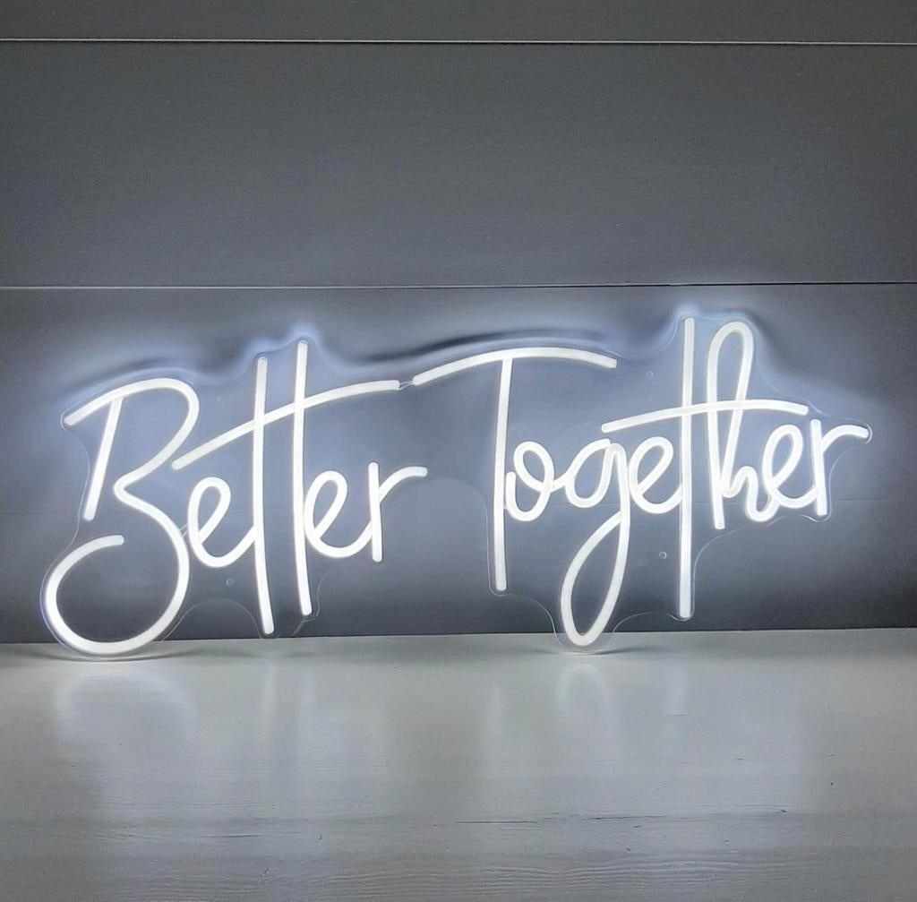 Better together neon sign, bruiloft decoratie versiering, Ophalen, Nieuw, Versiering, Geboorte of Huwelijk
